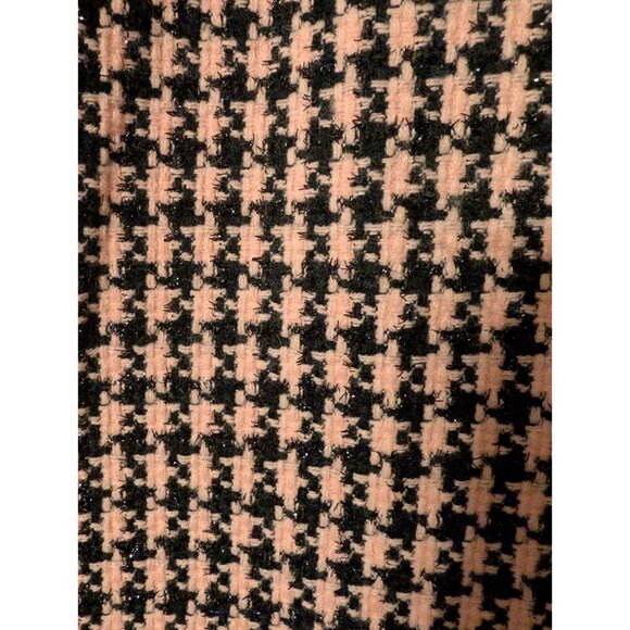 Amanda Smith Suits Women's Pencil Skirt Size 12 Pink Black Houndstooth Tweed - Picture 4 of 7